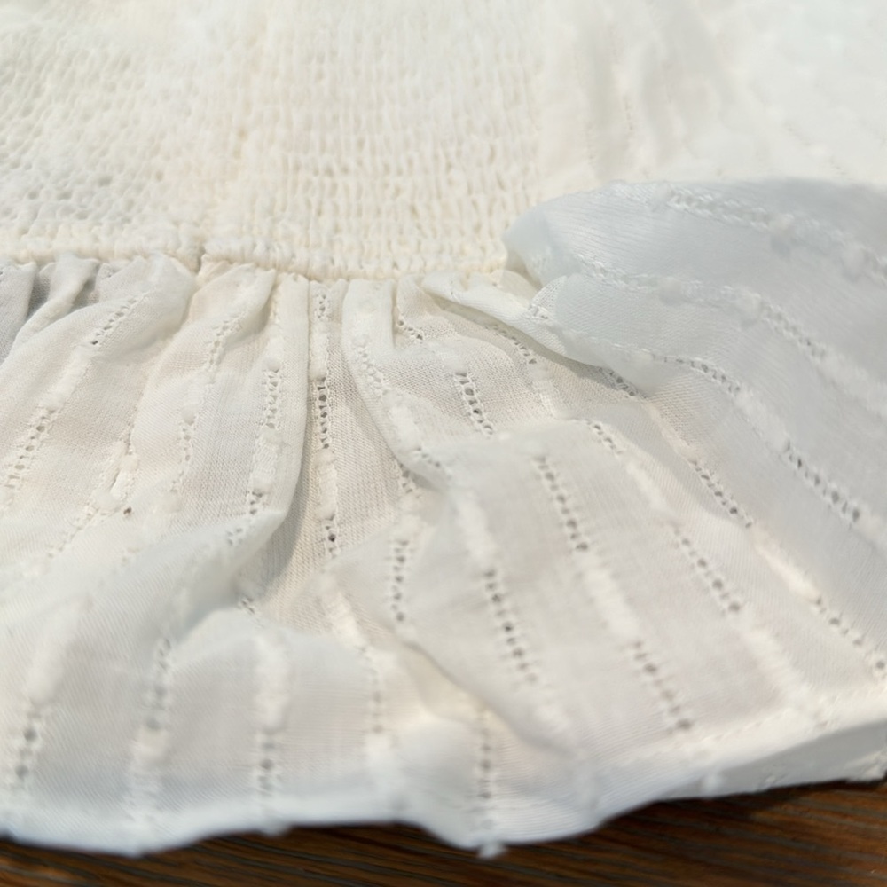 BCBGMaxAzaria Cold Shoulder Cotton Peplum Top - Picture 7 of 12
